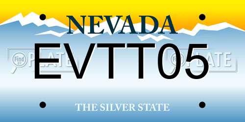 EVTT05 Nevada License Plate