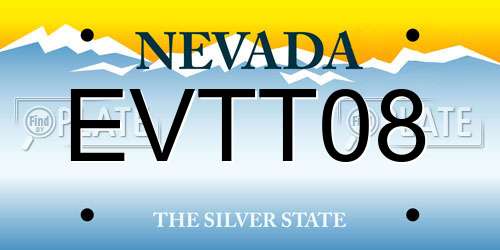 EVTT08 Nevada License Plate