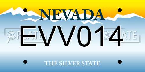 EVV014 Nevada License Plate