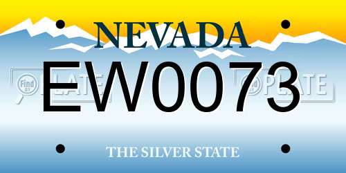 EW0073 Nevada License Plate