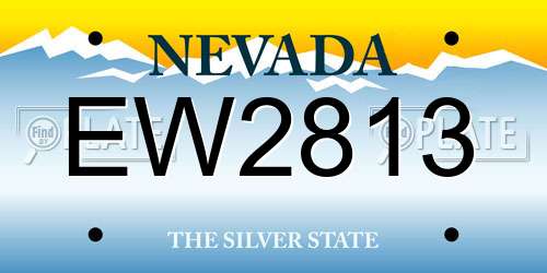 EW2813 Nevada License Plate