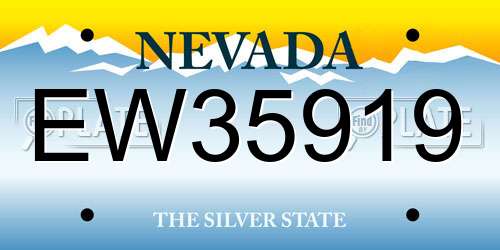 EW35919 Nevada License Plate