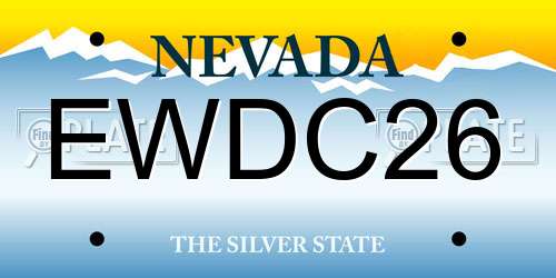 EWDC26 Nevada License Plate