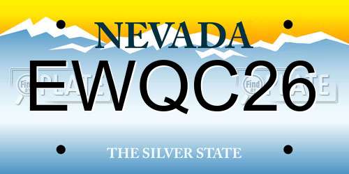 EWQC26 Nevada License Plate