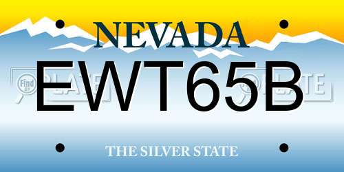 EWT65B Nevada License Plate