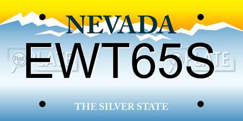 EWT65S Nevada License Plate