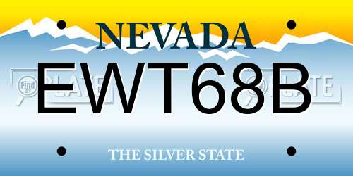 EWT68B Nevada License Plate