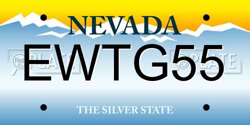 EWTG55 Nevada License Plate