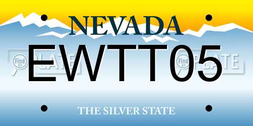 EWTT05 Nevada License Plate