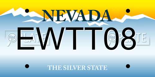 EWTT08 Nevada License Plate