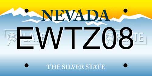 EWTZ08 Nevada License Plate