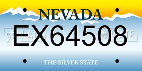 EX64508 Nevada License Plate