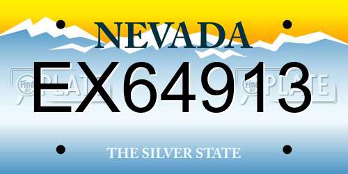 EX64913 Nevada License Plate