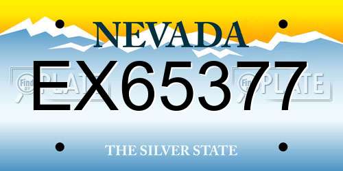 EX65377 Nevada License Plate