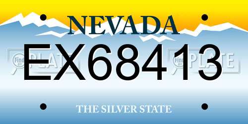EX68413 Nevada License Plate