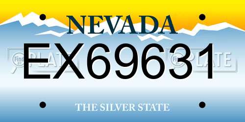 EX69631 Nevada License Plate