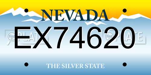 EX74620 Nevada License Plate