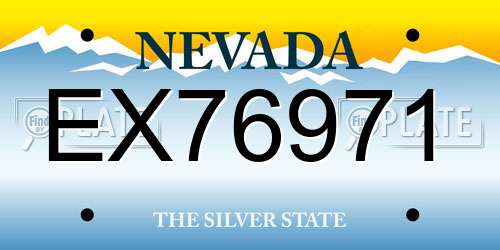 EX76971 Nevada License Plate