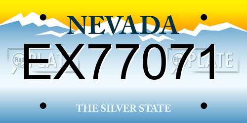 EX77071 Nevada License Plate