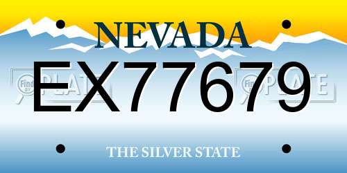 EX77679 Nevada License Plate