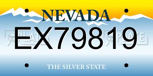 EX79819 Nevada License Plate