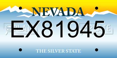 EX81945 Nevada License Plate