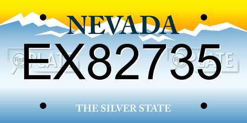 EX82735 Nevada License Plate