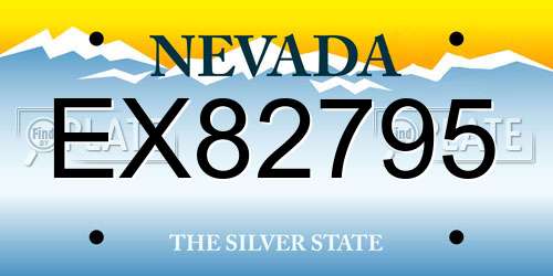 EX82795 Nevada License Plate