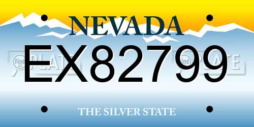 EX82799 Nevada License Plate