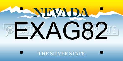 EXAG82 Nevada License Plate