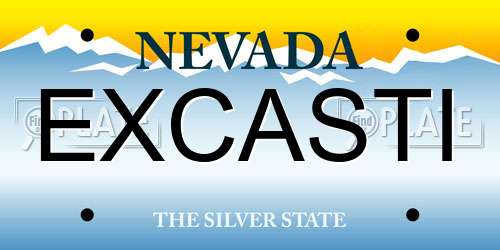 EXCASTI Nevada License Plate