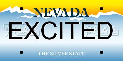 EXCITED Nevada License Plate