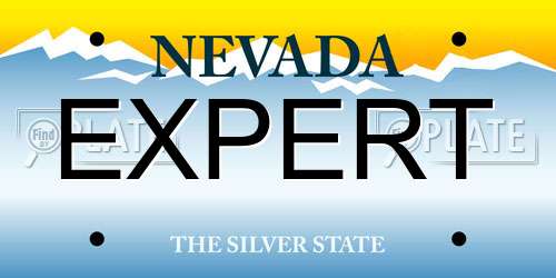 EXPERT Nevada License Plate