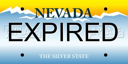 EXPIRED Nevada License Plate