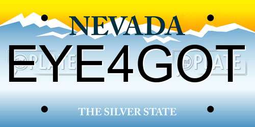 EYE4GOT Nevada License Plate