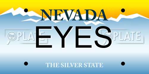 EYES Nevada License Plate
