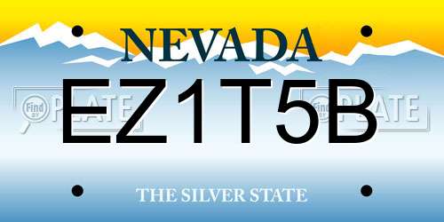 EZ1T5B Nevada License Plate