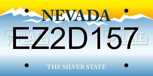 EZ2D157 Nevada License Plate