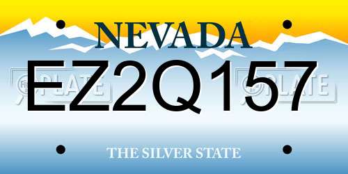 EZ2Q157 Nevada License Plate