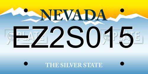 EZ2S015 Nevada License Plate