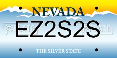 EZ2S2S Nevada License Plate