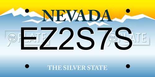 EZ2S7S Nevada License Plate