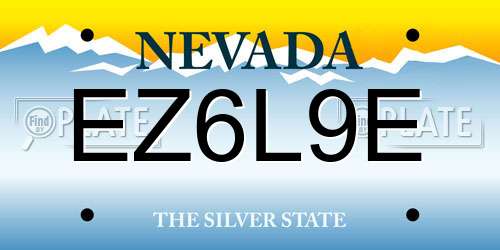 EZ6L9E Nevada License Plate