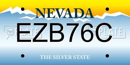 EZB76C Nevada License Plate