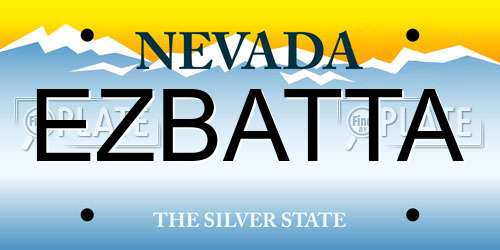 EZBATTA Nevada License Plate