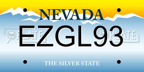 EZGL93 Nevada License Plate