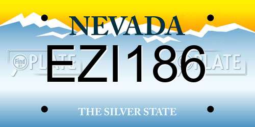 EZI186 Nevada License Plate