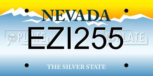 EZI255 Nevada License Plate
