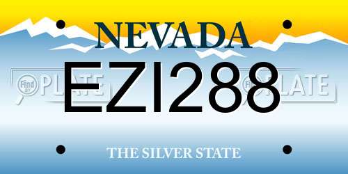 EZI288 Nevada License Plate