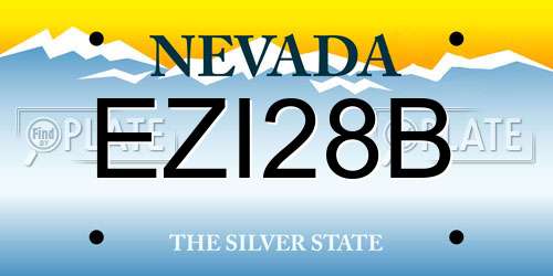 EZI28B Nevada License Plate